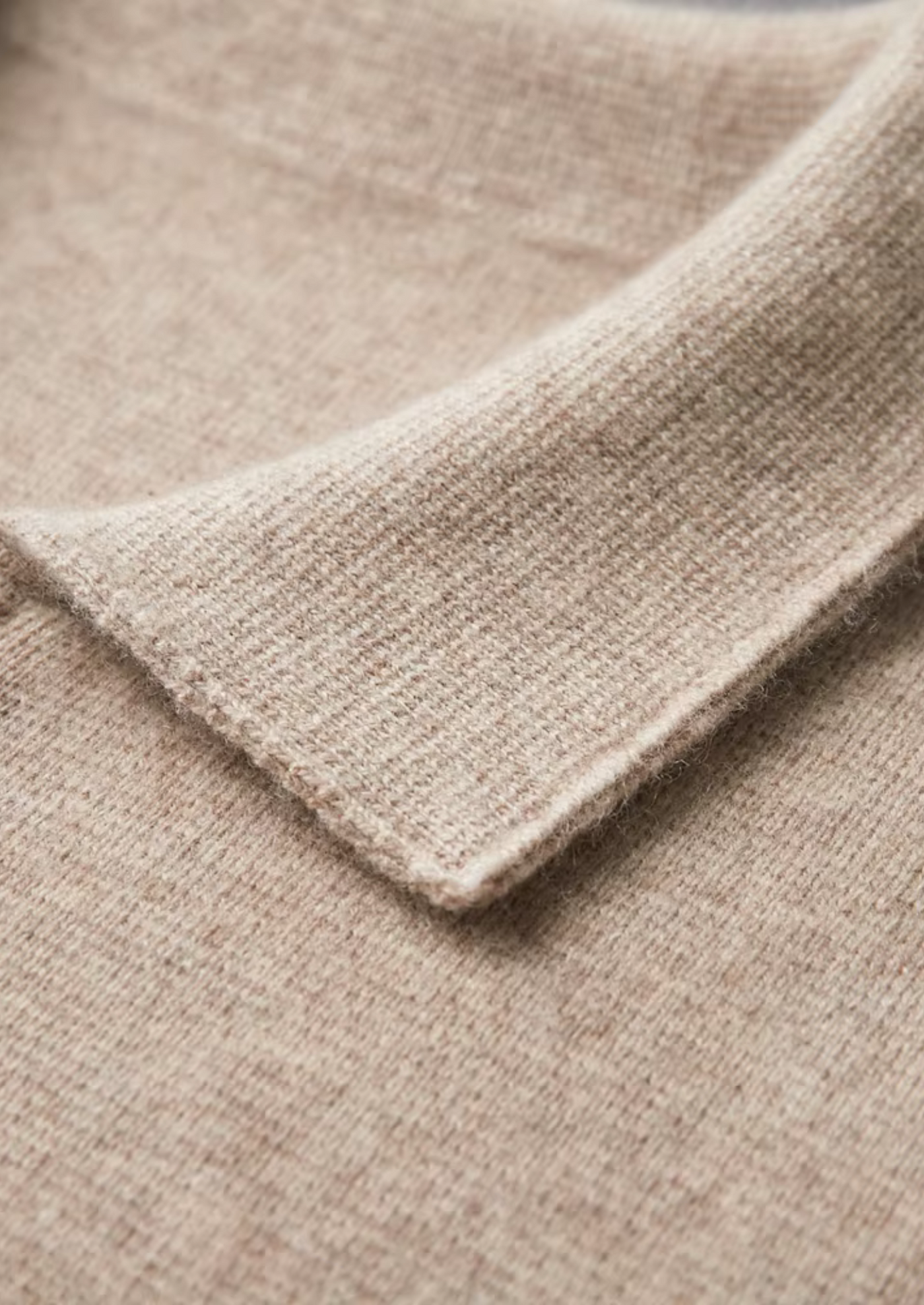 EXTRA-FINE MERINO WOOL ZIP POLO CARDIGAN