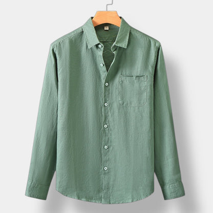 OLD MONEY LINEN LONG SLEEVE SHIRT