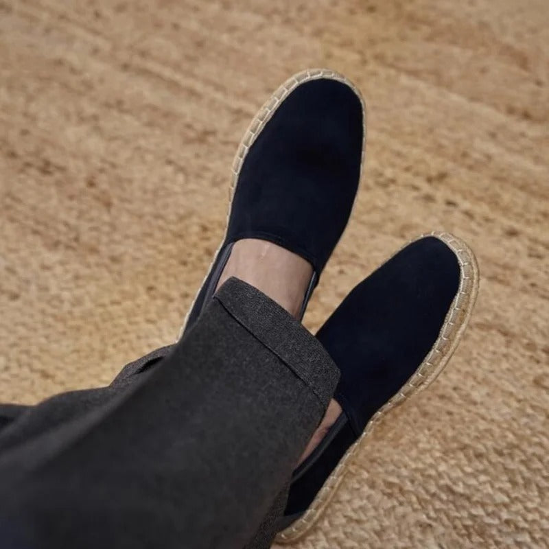 OLD MONEY Tressed Suede Loaffers