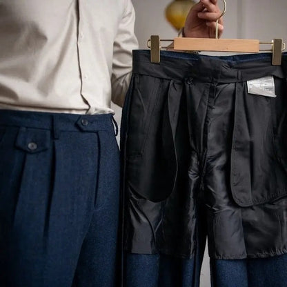 OLD MONEY Wool Straight Pants
