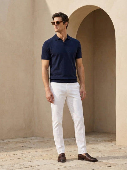 Old Money Ultra Fine 100% Cotton Fitted Polo T-Shirt