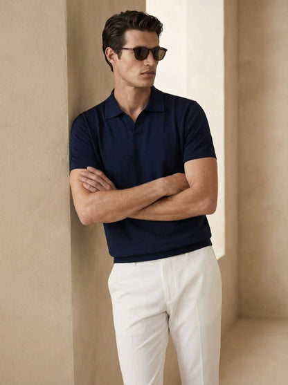 Old Money Ultra Fine 100% Cotton Fitted Polo T-Shirt